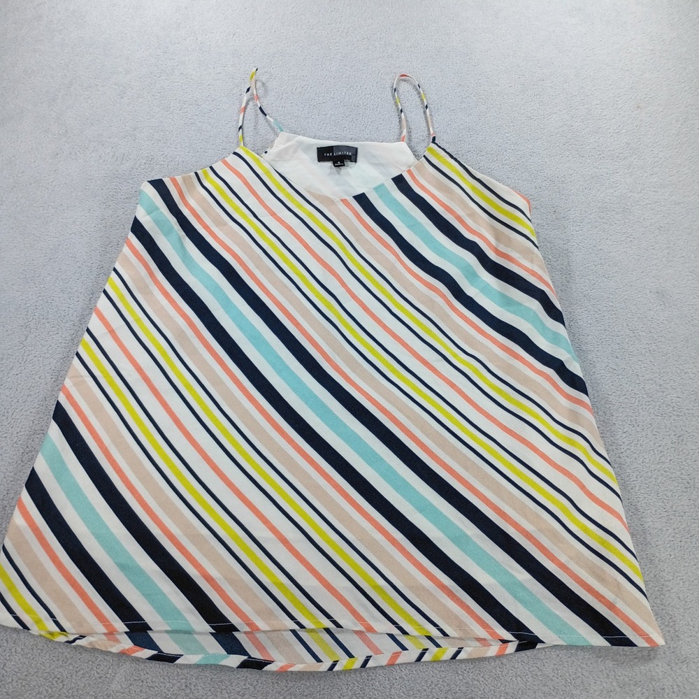 The Limited Women Cami Tank Top Multi-Color Stripe Small Adjustable Straps